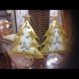 Small Christmas Tree candle Holders